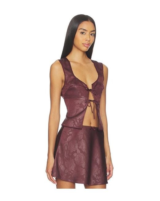 Nia Red Vineland Top