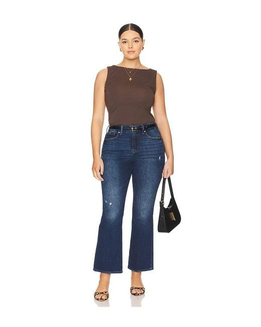 GOOD AMERICAN Blue Good Petite Boot Jeans