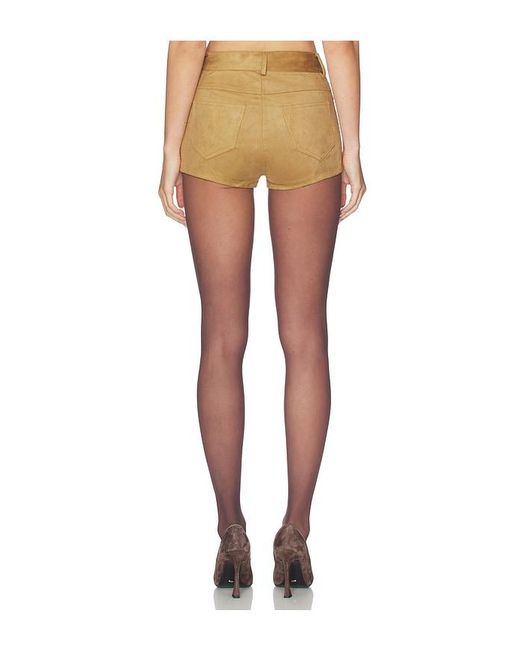Norma Kamali White High Waist Jean Short