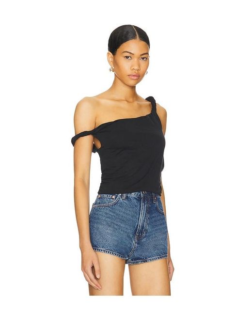 GOOD AMERICAN Blue Twist Tee