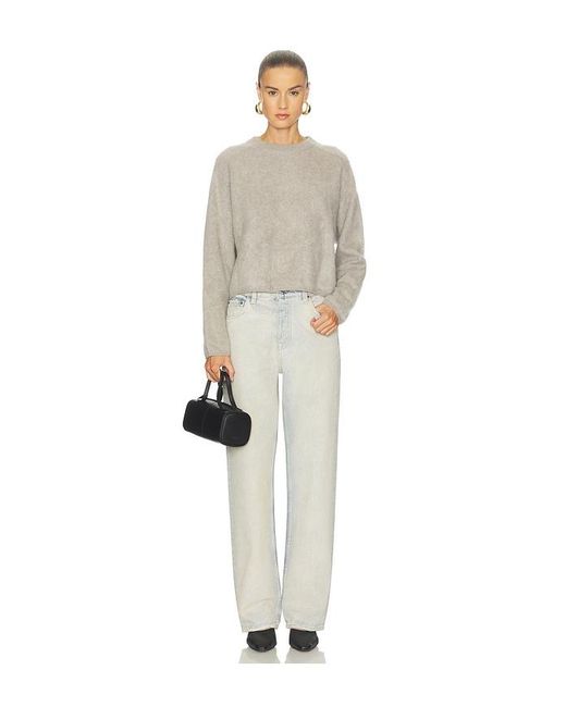 Soft Goat Natural Brushed Crewneck Sweater