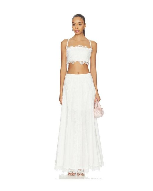 Waimari White Resplandor Maxi Skirt