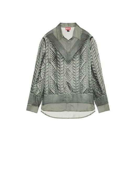 DIESEL Gray S-Simply-Efbn Shirt for men