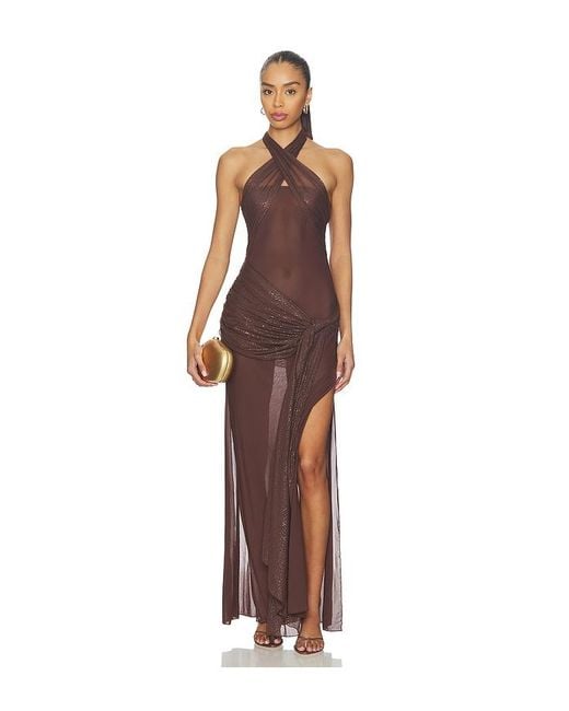Kim Shui Brown Mesh Dress