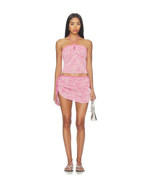 Asta Resort Pink Olivia Halter Top