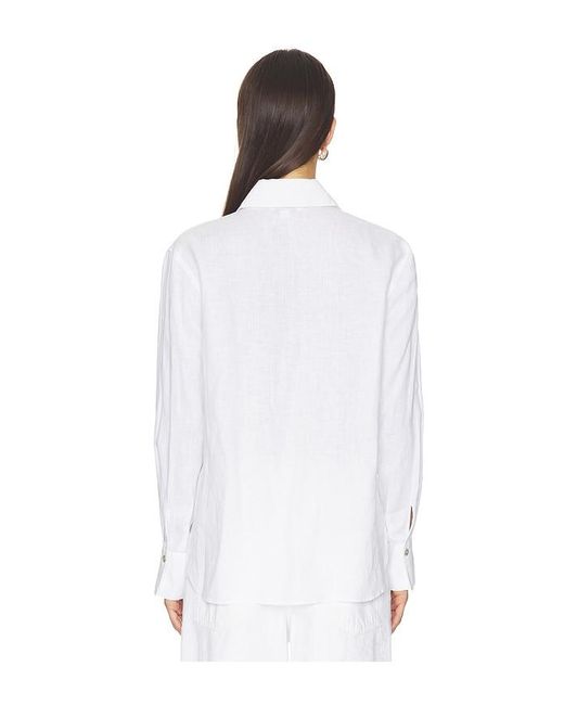 Vince White Relaxed Long Sleeve Button Down