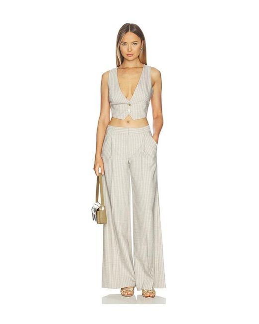L'Agence White 'Agence Devony Plunge Neck Vest