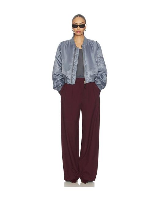 Anine Bing Blue Cropped Leon Bomber
