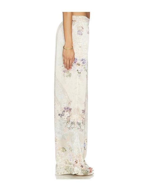 Camilla White Minimal Wide Leg Pant