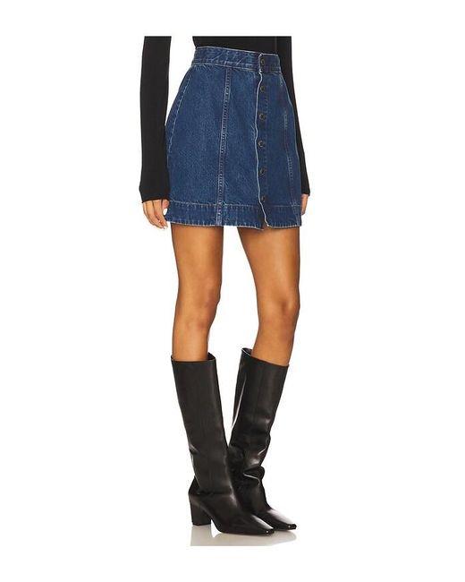 Falda Evie En Color Azul Talla (También En 26, 27, 30, 31) AG Jeans de color Blue