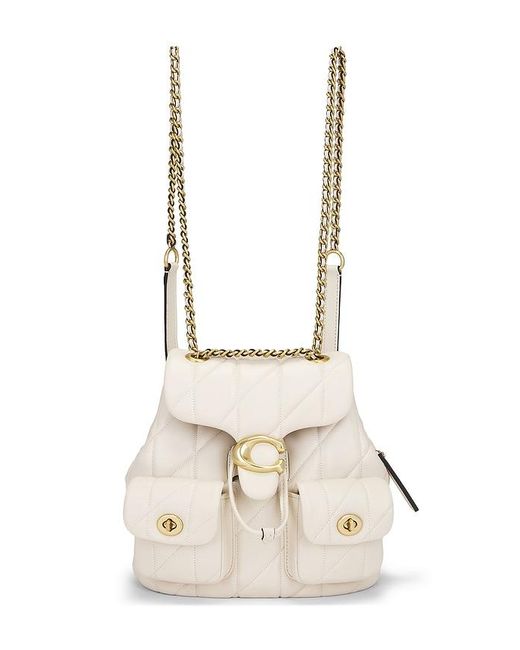 COACH Quilted Leather Tabby バックパック Natural