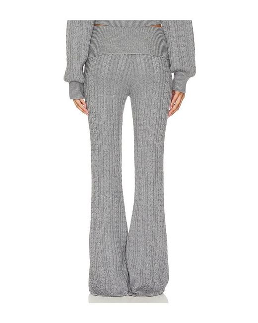 Lovers + Friends Gray X Emily Gemma Bessie Knit Pant