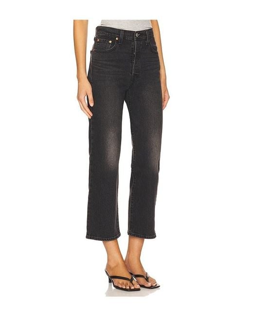Levi's Black Ribcage Straight Ankle Jeans