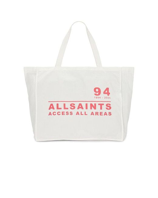 AllSaints White TOTE-BAG ACCESS ALL AREAS
