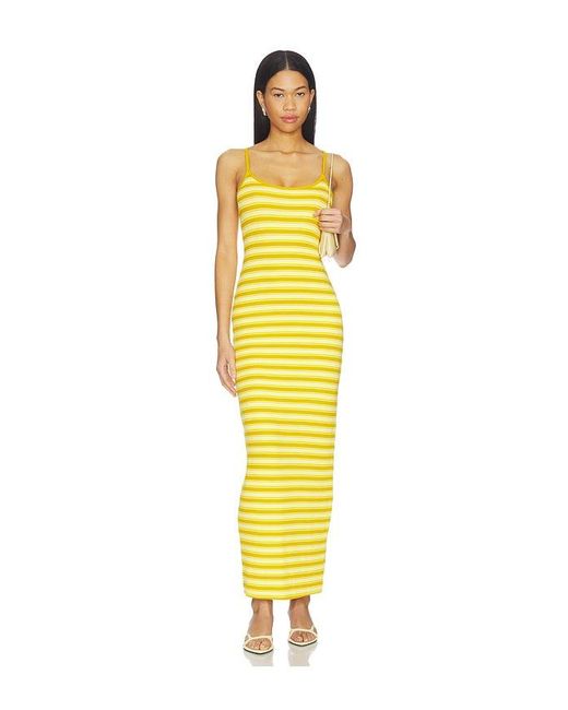 AFRM Yellow Ashlyn Cozy Rib Dress