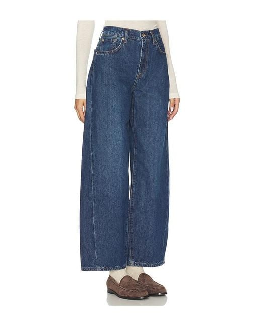 7 For All Mankind Blue Twisted Bonnie Horseshoe Jeans