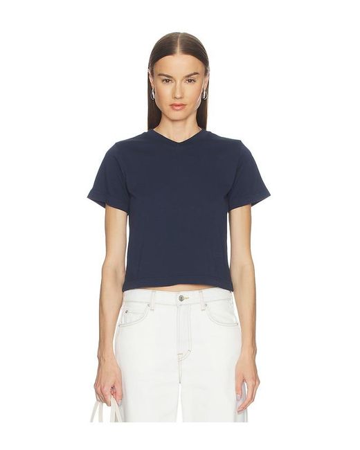 GRLFRND Blue V-Neck Boy Tee
