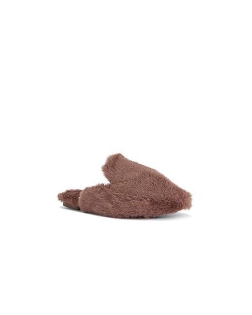 Eberjey Brown Plush Slipper