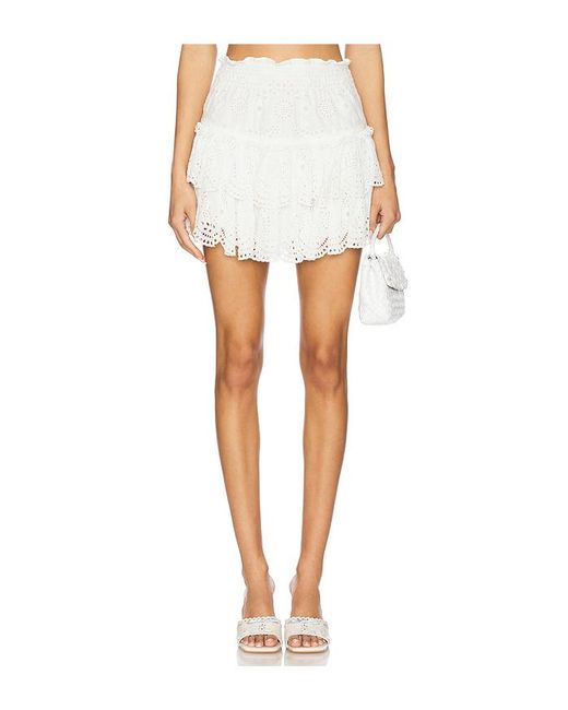 LoveShackFancy White Shailo Skirt