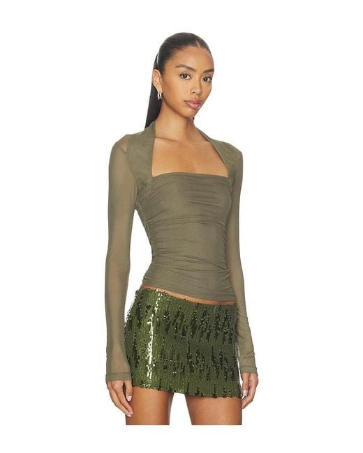 Amanda Uprichard Green Delilah Top