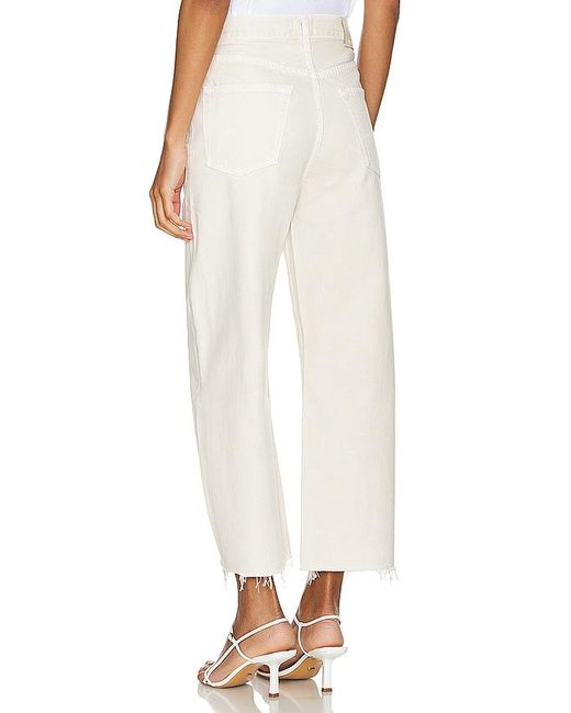 Citizens of Humanity White Ayla Undone Hem Crop Jeans