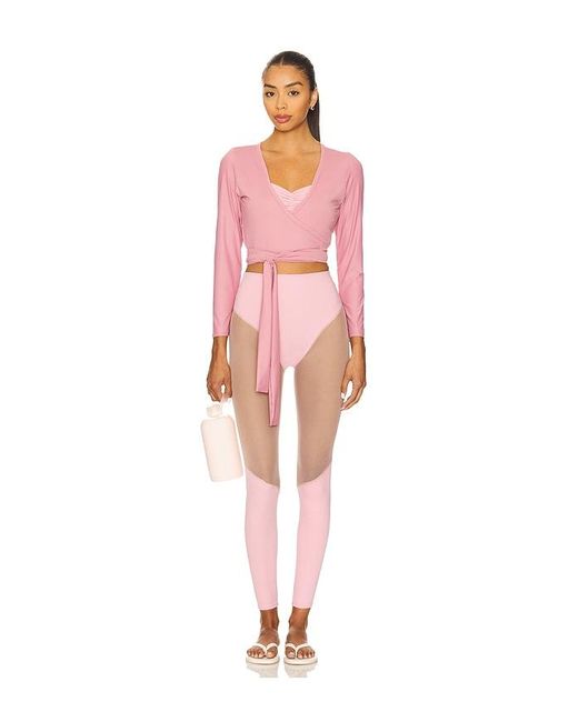 PORT DE BRAS Pink Sage Wrap Top