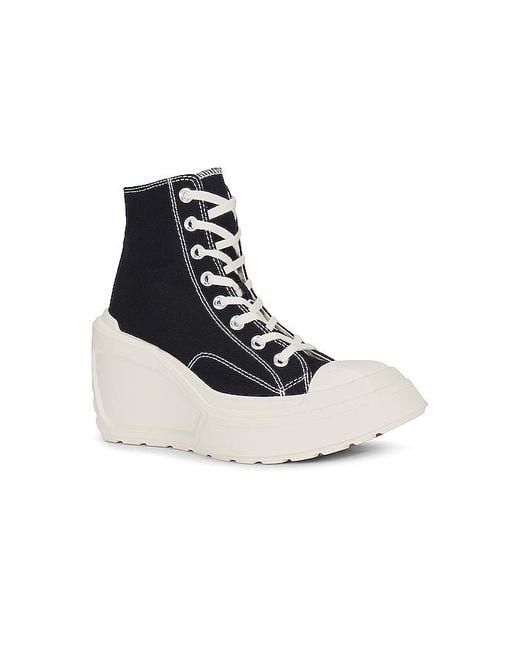 Converse Black De Luxe Wedge Sneaker