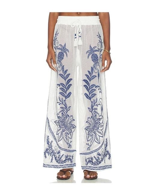 Farm Rio White Wide Leg Pants