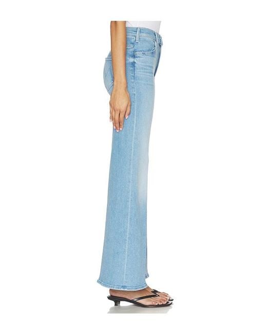 Mother Blue The Hustler Roller Sneak Jeans