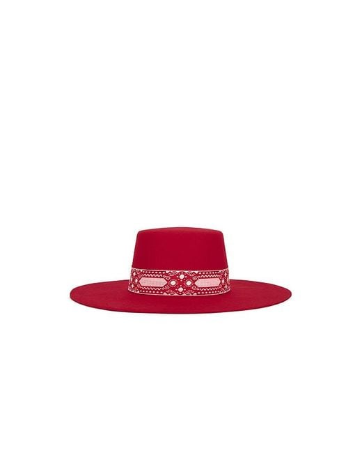 Sombrero De Paja The Sierra En Color Rojo Talla En Lack of Color de color Red