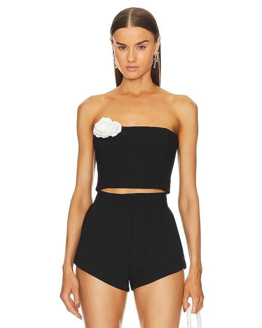 Amanda Uprichard Black X Revolve Mandy Rose Top