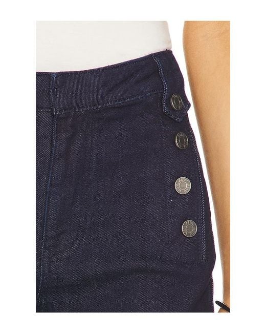 AFRM Blue Dione Sailor Capri Jeans
