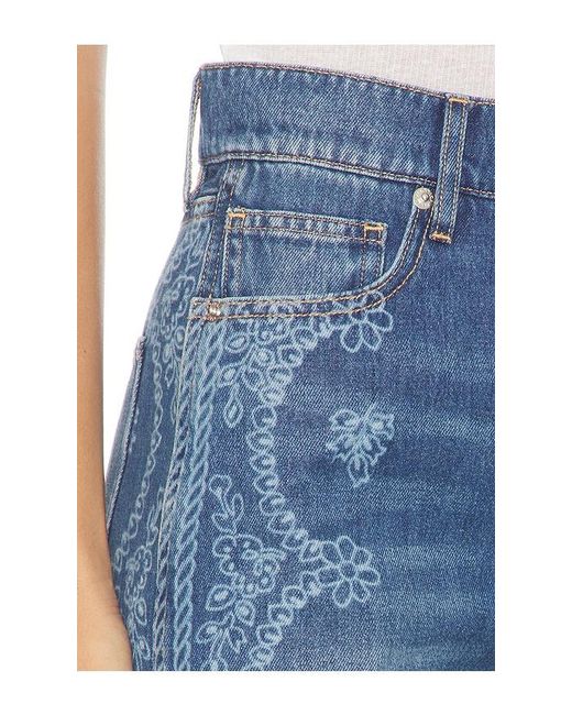 Veronica Beard Blue Taylor High Rise Wide Leg Jeans