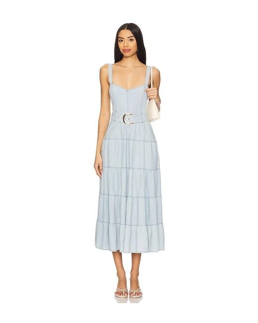 Show Me Your Mumu Blue Lainey Midi Dress