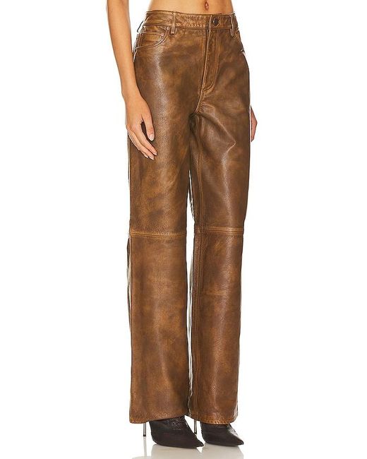 Nbd Brown Clarissa Leather Pants