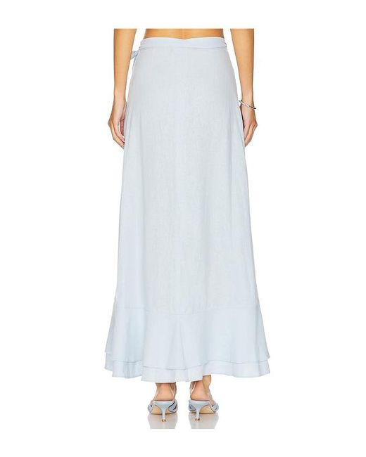 Rosewater House Blue Golestan Ruffle Skirt
