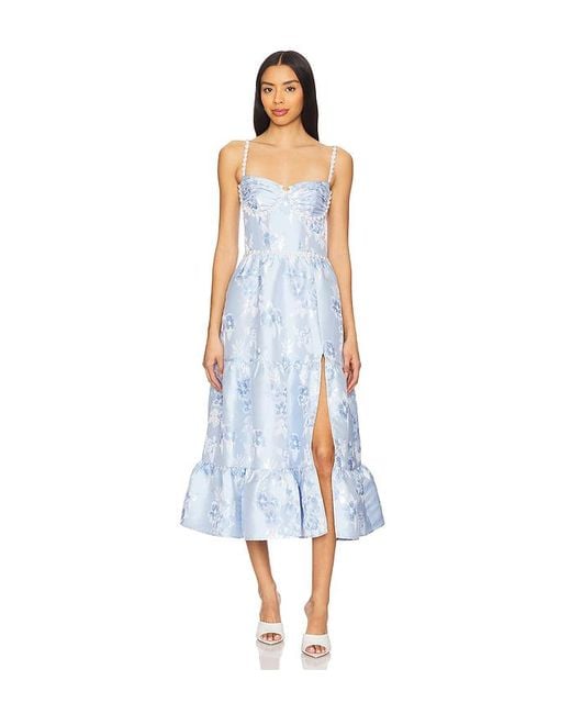 V. Chapman White Lorenza Midi Dress