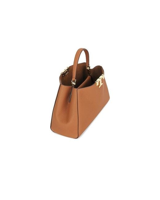 Tory Burch Brown Eleanor Soft Satchel Bag