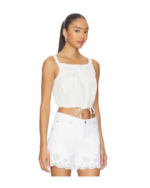 WeWoreWhat White Button Up Tank Top
