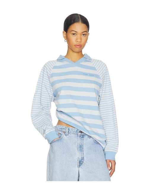 Samsøe & Samsøe Blue Saella Long Sleeve Polo