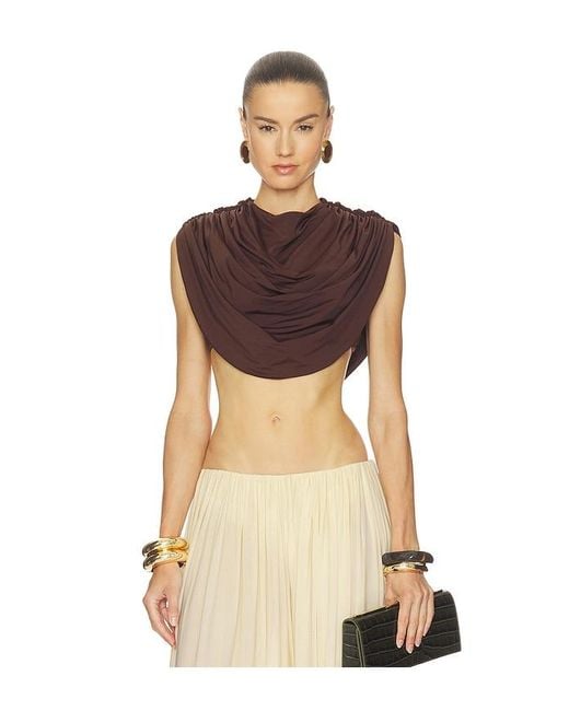 Maygel Coronel Brown Bordon Top