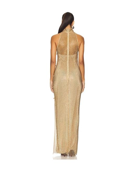SAU LEE Natural Santana Crystal Dress