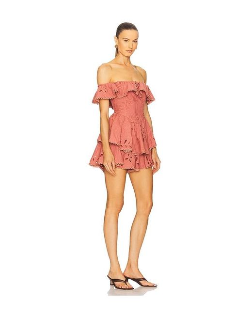Saylor Orange Megara Romper