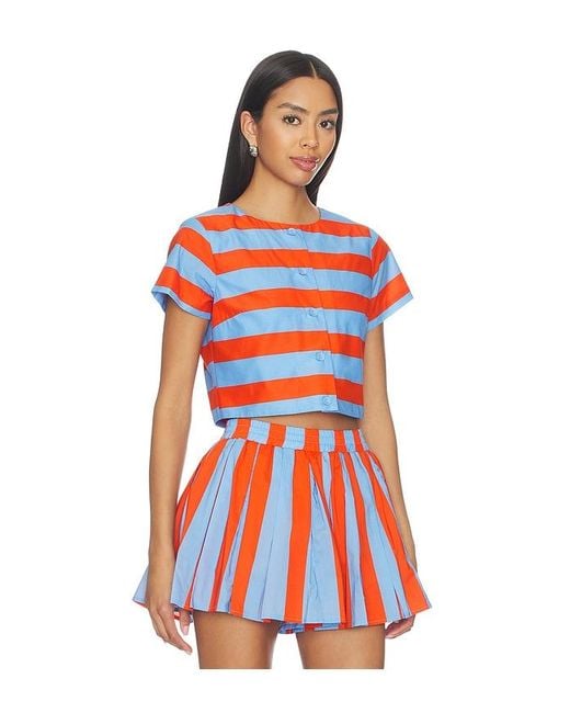 Line & Dot Red Primo Top