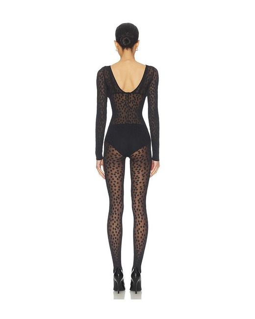 Wolford Black Sweet Dots Catsuit