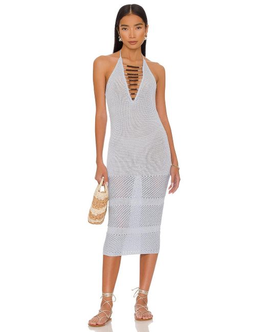 House of Harlow 1960 Synthetic X Revolve Acadia Beaded Knit Midi Dress ...