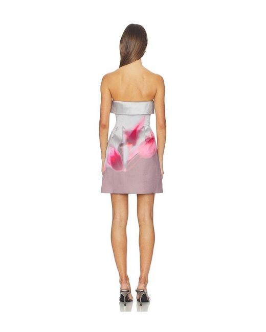AMUR Red Zelie Mini Dress