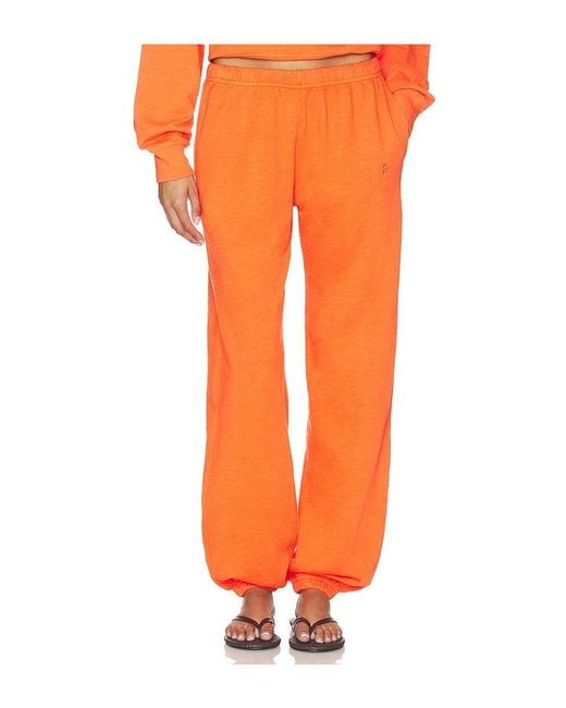 ÉTERNE Orange Boyfriend Pocket Sweatpant