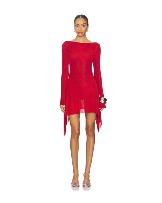 GUIZIO Red X Revolve Rose Dress
