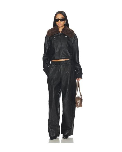 superdown Black Philomena Faux Leather Jacket
